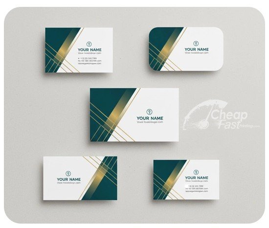 Bleed sheet for special shape business cards with the odd die marked