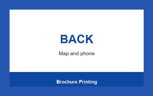 Brochure Printing Design Studio Back panel