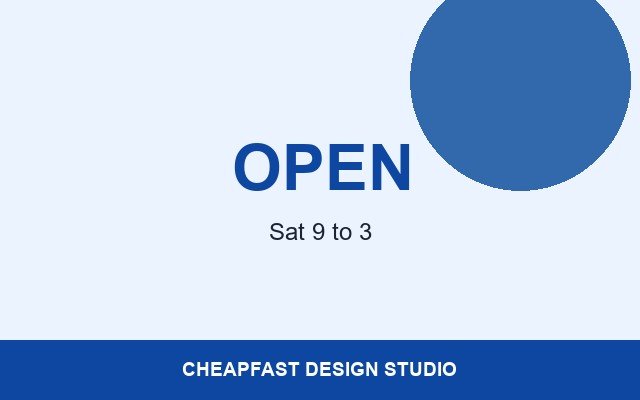Club Flyers Design Studio Hours pill