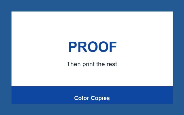 Color Copies Design Studio Proof