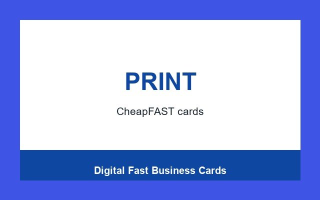 Digital Fast Business Cards Design Studio Bottom rule