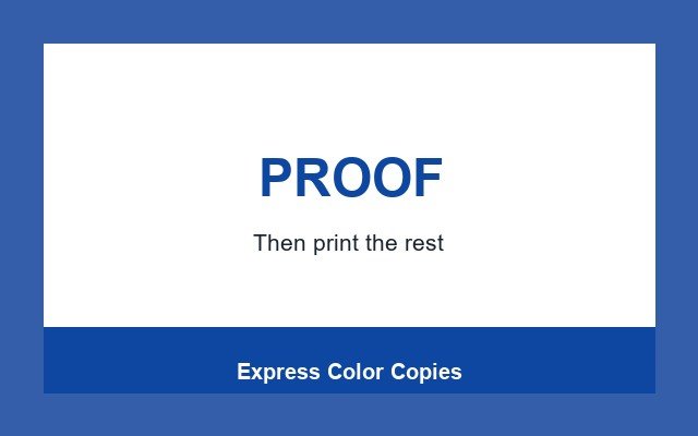Express Color Copies Design Studio Proof
