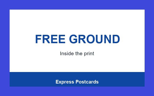 Express Postcards Design Studio Footer band