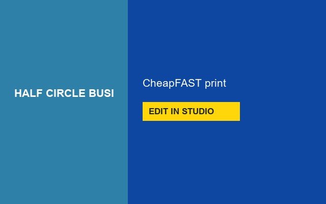 Half Circle Business Cards Design Studio Name bar