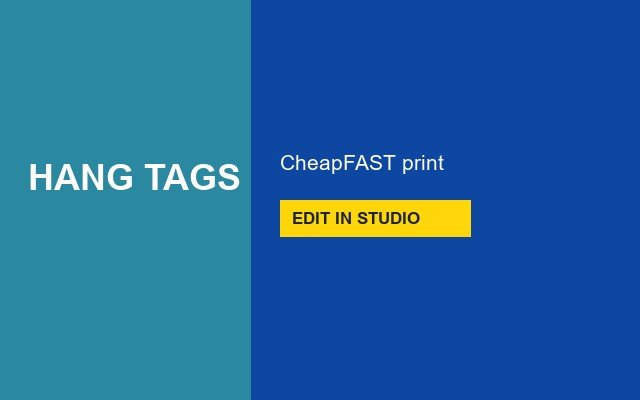 Hang Tags Design Studio Name bar