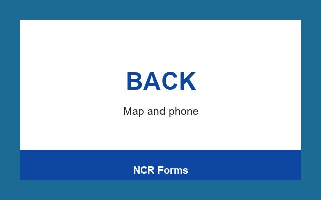 NCR Forms Design Studio Back panel