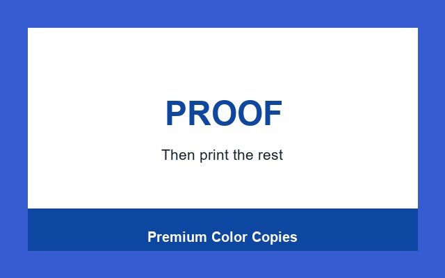 Premium Color Copies Design Studio Proof