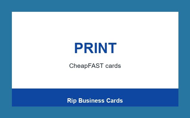 Rip Business Cards Design Studio Bottom rule