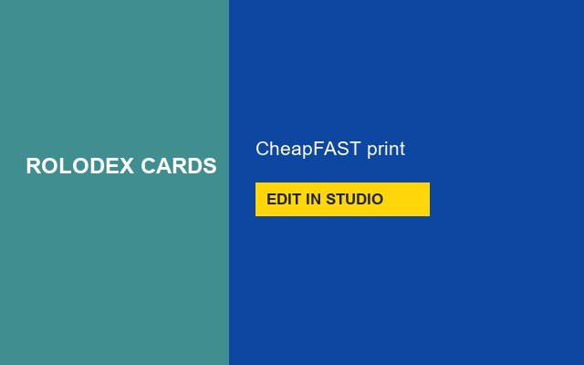 Rolodex Cards Design Studio Name bar