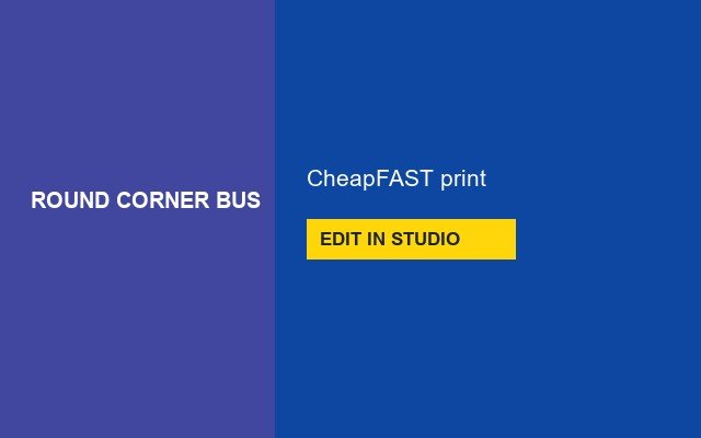 Round Corner Business Cards Design Studio Name bar