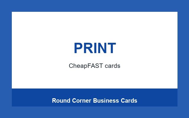 Round Corner Business Cards Design Studio Bottom rule