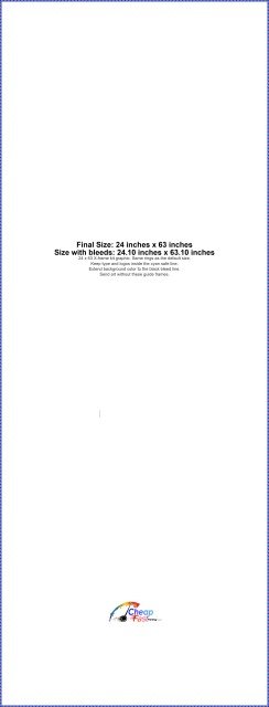 Bannerstands 24inx63in V Front guideline preview