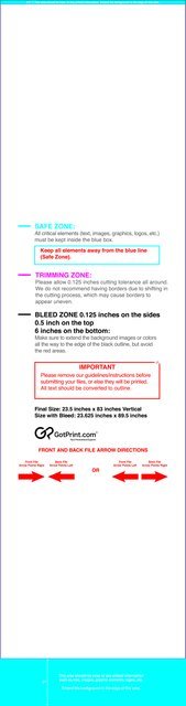 Retractablebanner 23.5inx83in V Front guideline preview