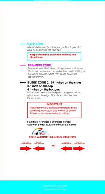 Retractablebanner Economy 47inx80in V Front guideline preview