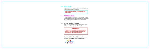 Bookmark 2.75inx8.5in H Front guideline preview