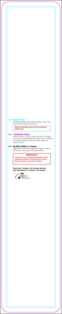 Bookmark 2inx10.5in V Round Front guideline preview