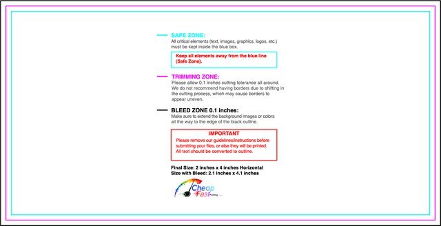 Bookmark 2inx4in H Front guideline preview