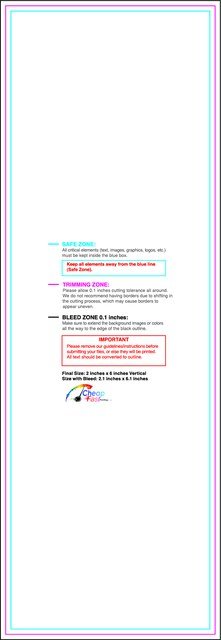 Bookmark 2inx6in V Front guideline preview