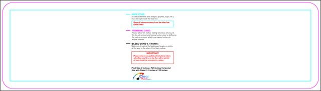 Bookmark 2inx7.25in H Round Front guideline preview