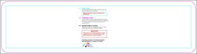 Bookmark 2inx7.5in H Round Front guideline preview