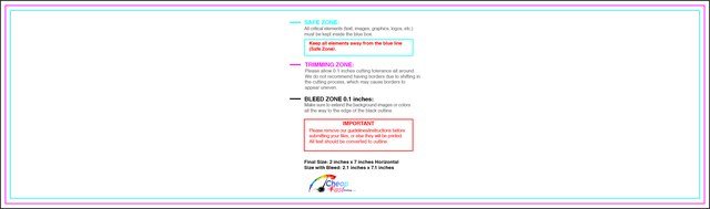 Bookmark 2inx7in H Front guideline preview