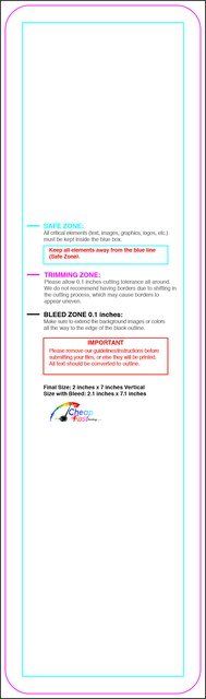 Bookmark 2inx7in V Round Front guideline preview