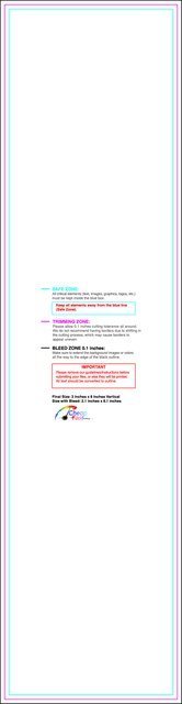 Bookmark 2inx8in V Front guideline preview