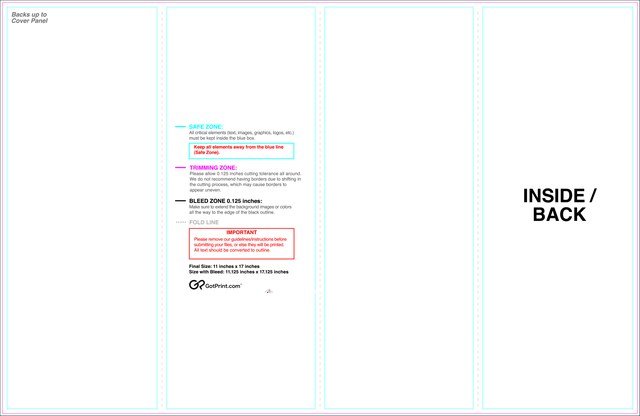 Brochure 11inx17in Accordion Front guideline preview