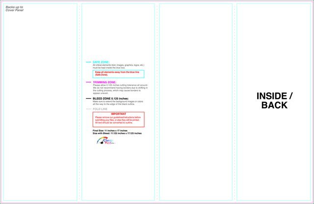 Brochure 11inx17in Accordion Inside guideline preview