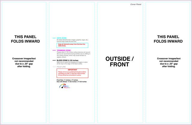 Brochure 11inx17in Closedgatefold Outside guideline preview
