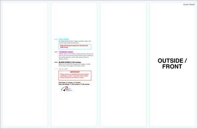Brochure 11inx17in Parallelfold Outside guideline preview