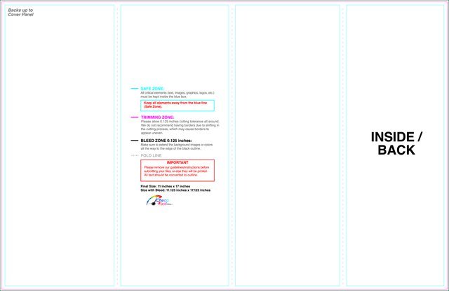 Brochure 11inx17in Rollfold Inside guideline preview