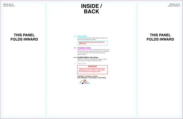 Brochure 11inx17in Singlegatefold Inside guideline preview
