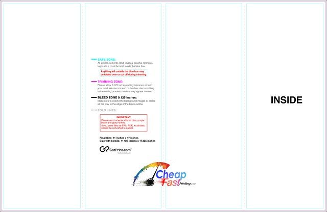 Brochure 11x17 Accordion Inside guideline preview