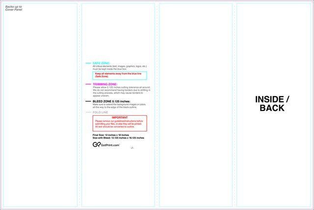 Brochure 12inx18in Accordion Front guideline preview