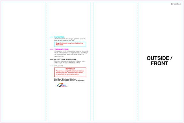Brochure 12inx18in Accordion Outside guideline preview