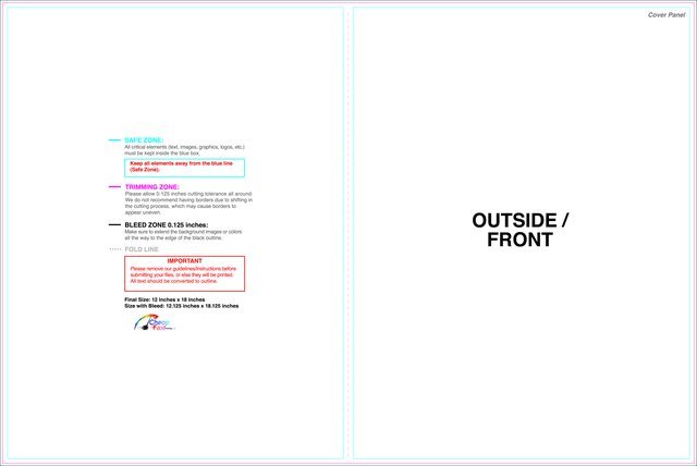 Brochure 12inx18in Halffold Outside guideline preview