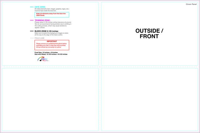 Brochure 12inx18in Halffold Then Half Outside guideline preview