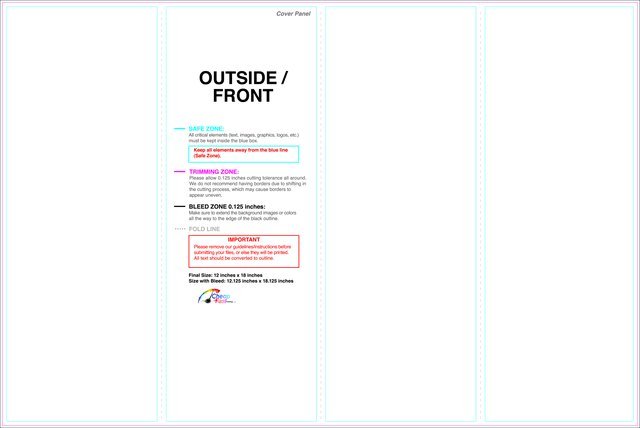 Brochure 12inx18in Reverse Parallelfold Outside guideline preview