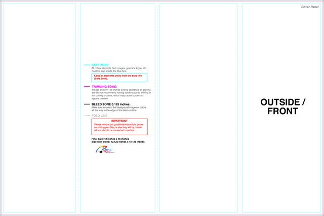 Brochure 12inx18in Rollfold Outside guideline preview