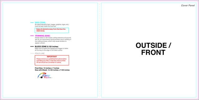 Brochure 7inx14in Halffold Outside guideline preview