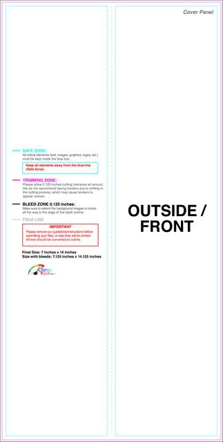 Brochure 7inx14in Vertical Halffold Outside guideline preview