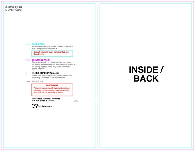 Brochure 8.5inx11in Halffold Front guideline preview