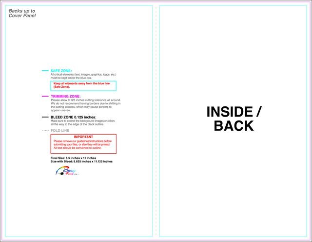 Brochure 8.5inx11in Halffold Inside guideline preview