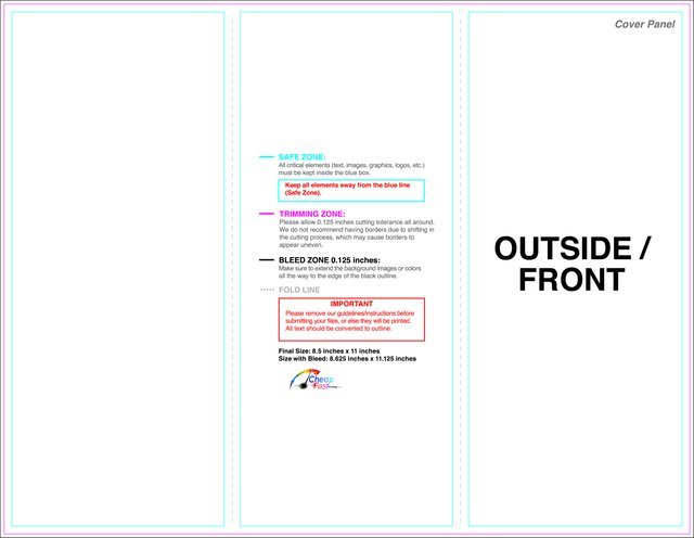 Brochure 8.5inx11in Zfold Outside guideline preview