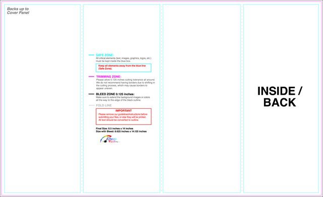Brochure 8.5inx14in Accordion Inside guideline preview