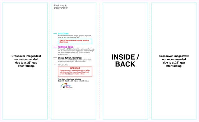 Brochure 8.5inx14in Closedgatefold Inside guideline preview