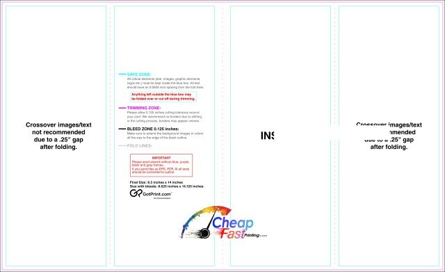 Brochure 8.5inx14in Doublegatefold Inside guideline preview