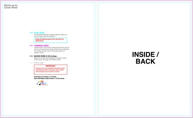 Brochure 8.5inx14in Halffold Inside guideline preview