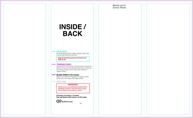 Brochure 8.5inx14in Reverse Parallelfold Front guideline preview